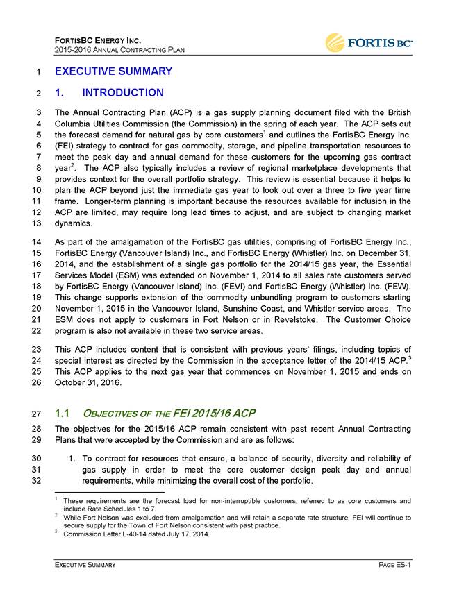 05-01-2015_FEI_2015-2016 Annual Contracting Plan_EXECUTIVE SUMMARY_Page_01